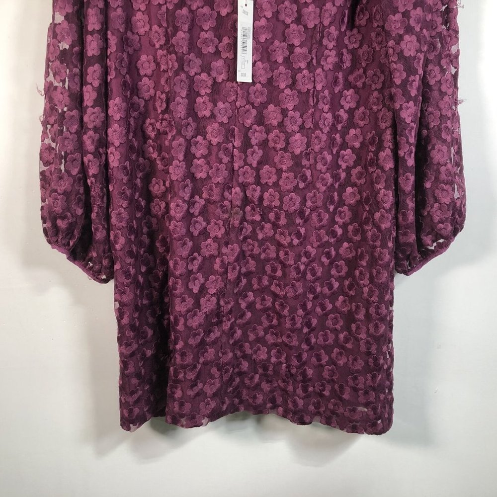 Trina Turk Floral Airie Dress, Women's Size 10 - Dark Purple - Picture 12 of 12
